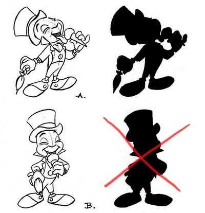 Bob Flynn - same on bloosky on X: I'd said that in animation and  cartooning, you're often told to push the silhouette. With examples like  these. On the whole, it's a pretty
