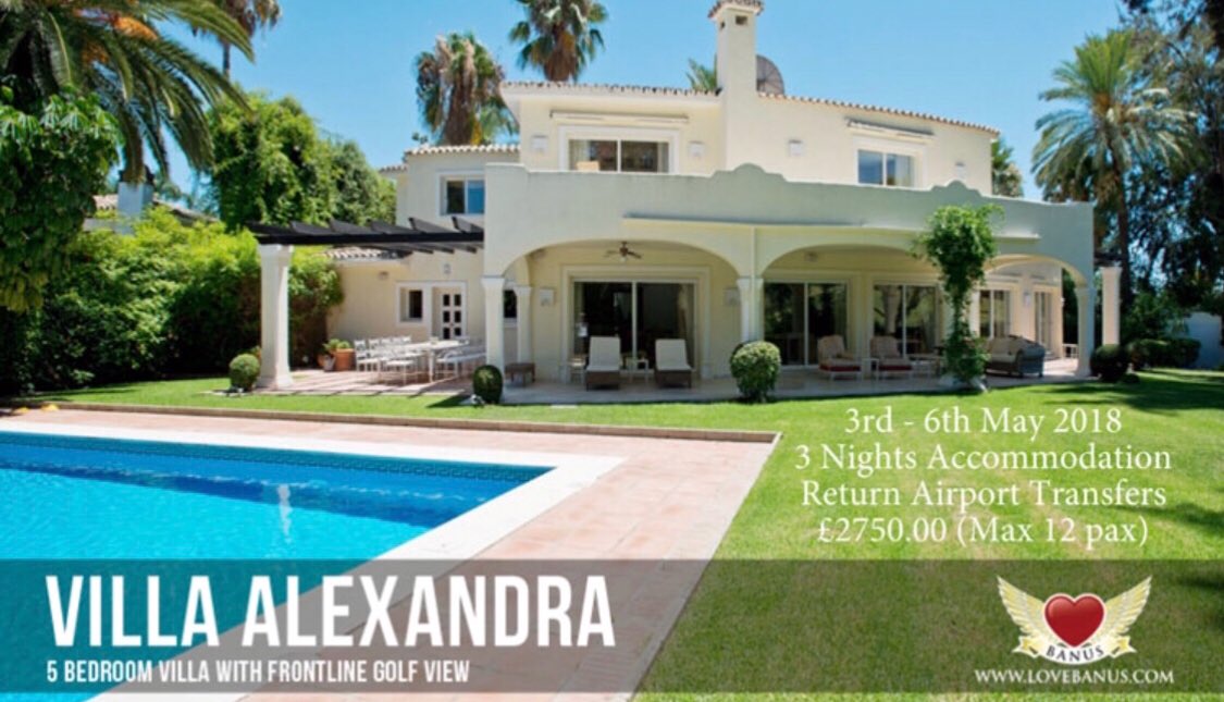 Due to a cancellation we have this stunning Villa available 3rd - 6th May 2018😍

Sleeps 12 with Private Pool &amp; Frontline Golf location👍

Please contact us for more information👇

📧bookings@lovebanus.com

📱07858366201 (what’s app) 

#marbella #marbs #puertobanus #lovebanus