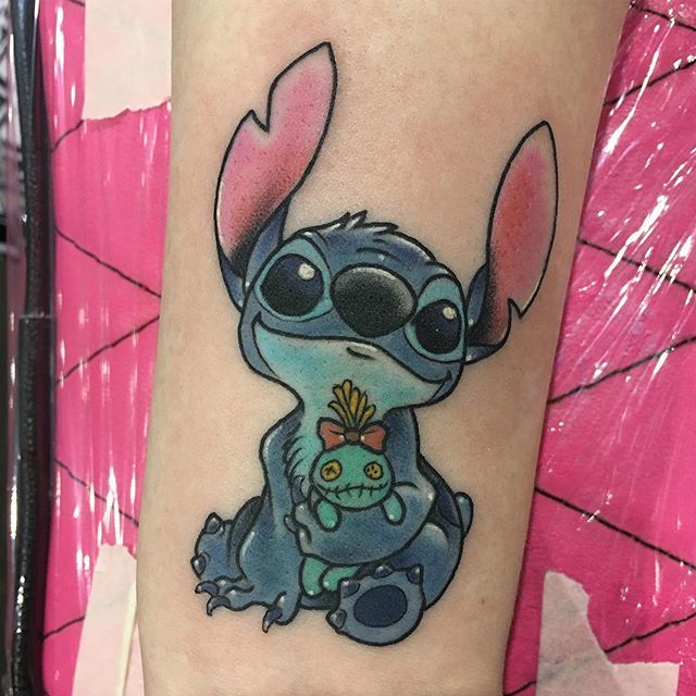 Adorable Stitch tattoo done by breeebabytattoos    disneytattoo  disneyland disneytats disneyinkliloandstitch  Instagram