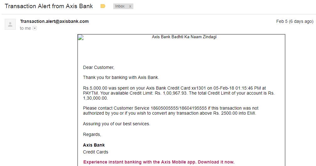 Ravi Jain Axisbank Axisbanksupport Axis Bank Is Very Prompt In Telling Me That Rs 5000 Was Spent From My Card But Wait I Don T Have An Axis Bank Card I