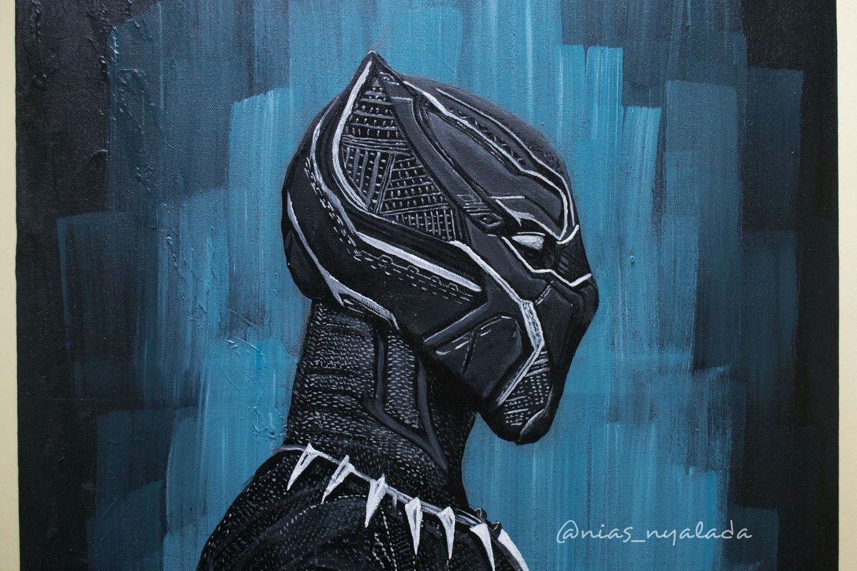 nias_nyalada's tweet photo. An Acrylic painting of #BlackPanther
RT to share the art  #marvelfanart #marvelentertainment #marvelentertainmentfanart #blackpantherfanart #wakandaforever #Wakanda #TanzaniaToWakanda #Africa #ndebelepattern #TwitterGulio https://t.co/laVehCk6ez