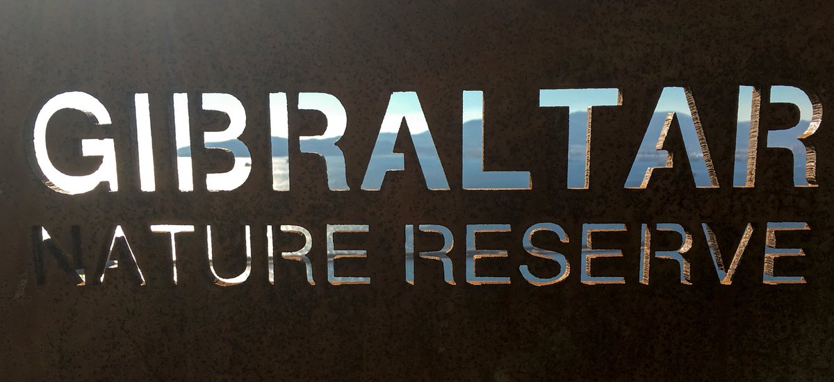 A picture of the Gibraltar Nature Reserve sign.