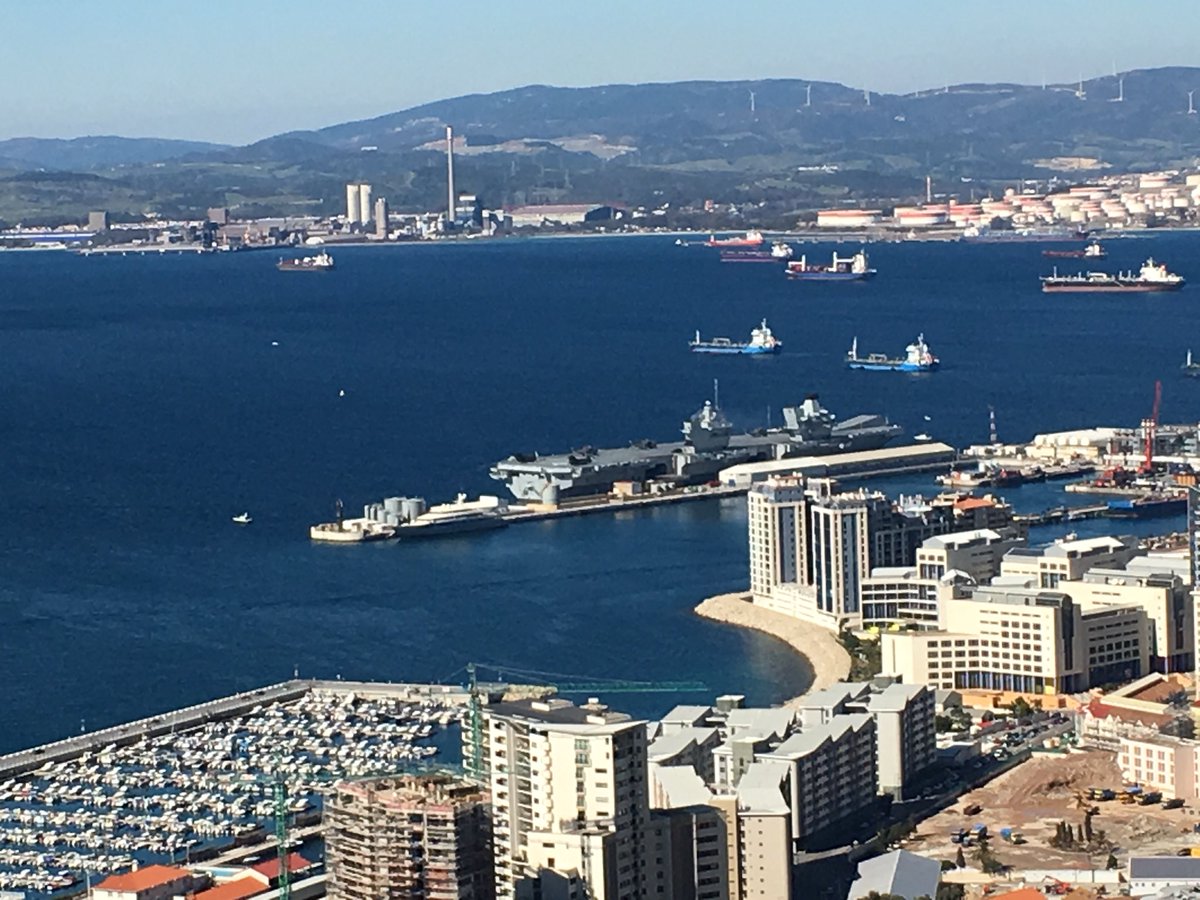 A view of the harbour from up The Rock.