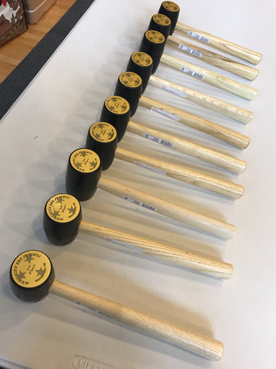 We are well underway here for Music City Erg Sprints 2018! Will you earn a Music City Mallet? #Nashville #MusicCity #Rowing