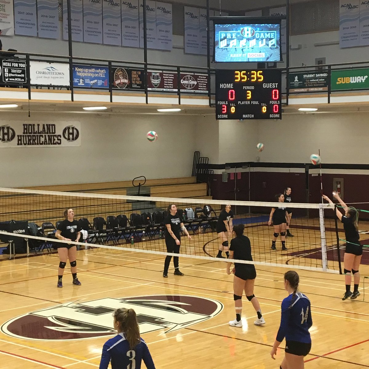 Warmup is underway in the Canes final home game of the season.  Drop down to the <a href="/HC_CCE/">Holland College CCE</a> to see the Canes take on the Blue Devils.  The action starts at 2pm.