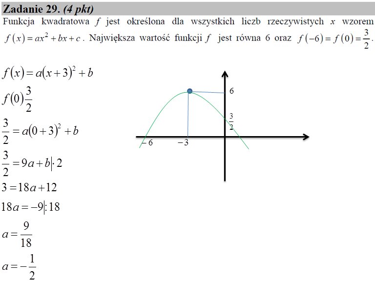 FizykaKursy's tweet image. #matura2018 #funkcje #funkcjaKwadratowa  Zobacz rozwiązanie fizyka-kursy.pl/blog/zad-29-ma…