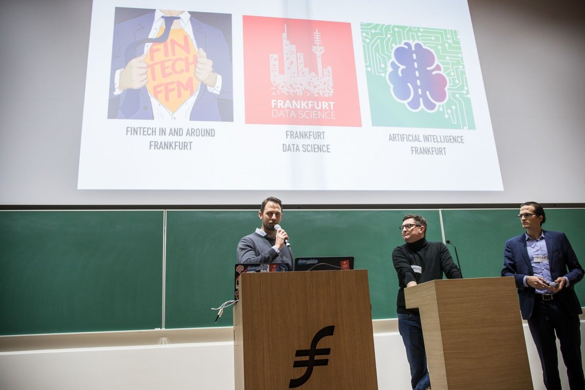 FFMDataScience's tweet photo. Hi Folks, photos from our last co-meetup with @FinTechFFM and @ai_ffm at @FrankfurtSchool are delivered https://t.co/3ohRdoqlhn #rheinmainrocks https://t.co/EJnNB5Klgw