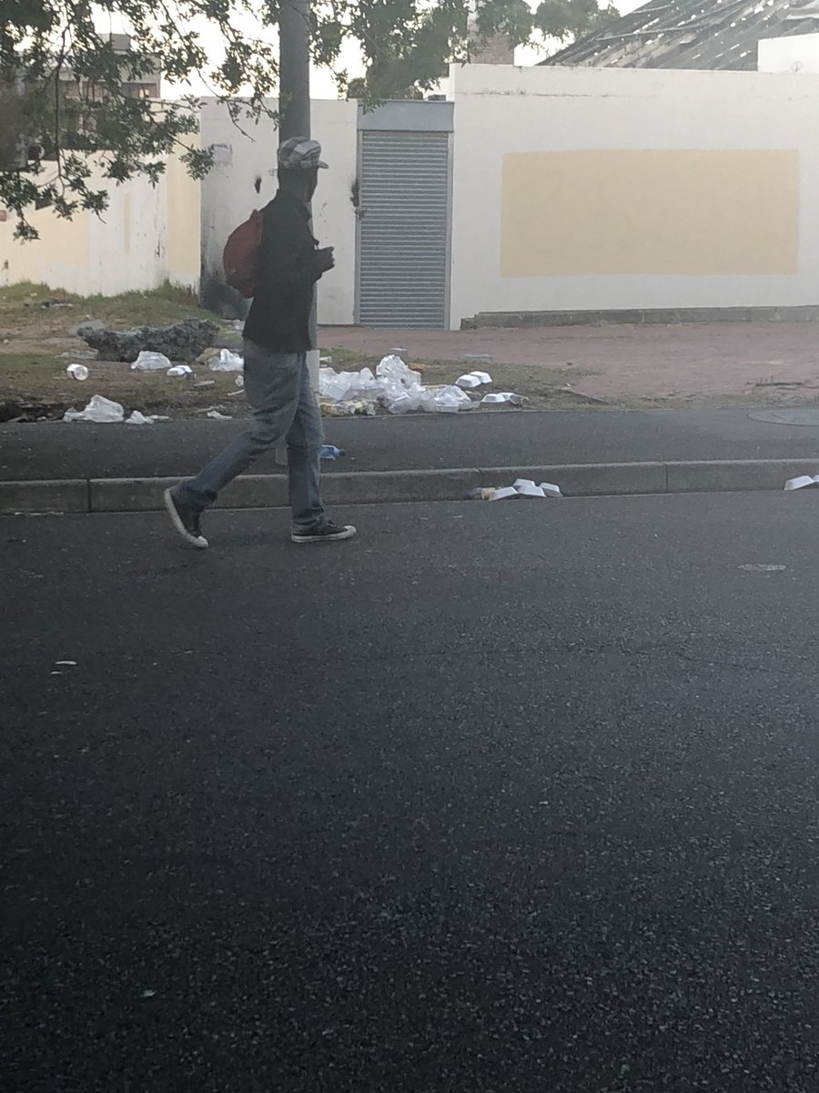 Janelfick's tweet photo. This is how my hood has been left after a #rally #anc #rubbish #cityofct https://t.co/wCs0fVNJLP