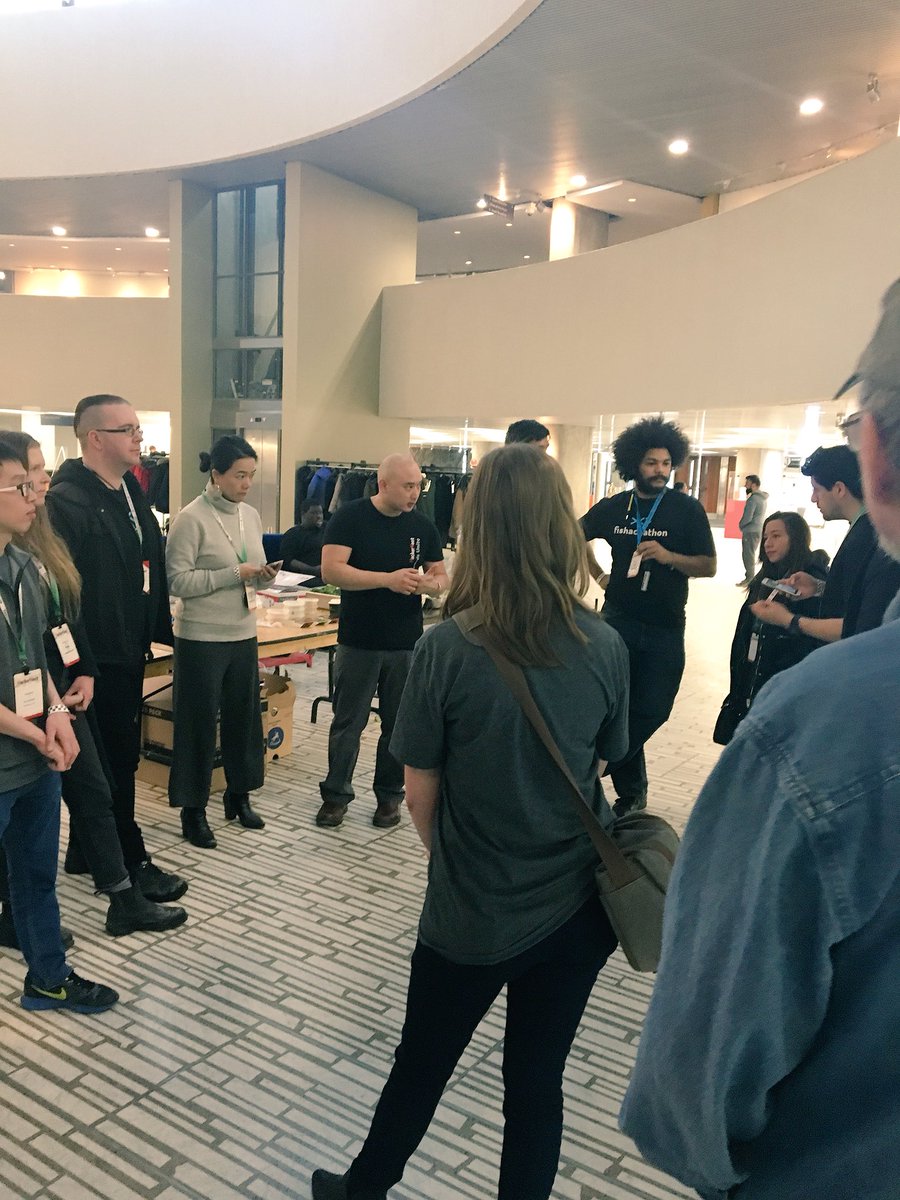 hover's tweet image. Almost demo judging time 😄 #fishackathon #codeforfish #toronto