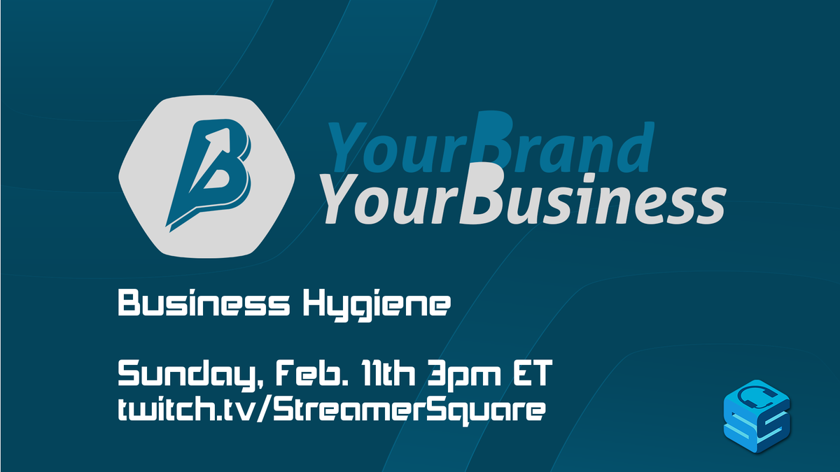Today at noon PST (3PM EST, 2 hours from now) I will be TAKING TIME AWAY FROM CIV 6 to host #YourBrandYourBusiness with <a href="/ShengAtLaw/">Joel Liu</a> on the <a href="/StreamerSquare/">StreamerSquare</a> channel.

We'll be talking about business hygiene, something you'll want to learn more about.

twitch.tv/streamersquare
