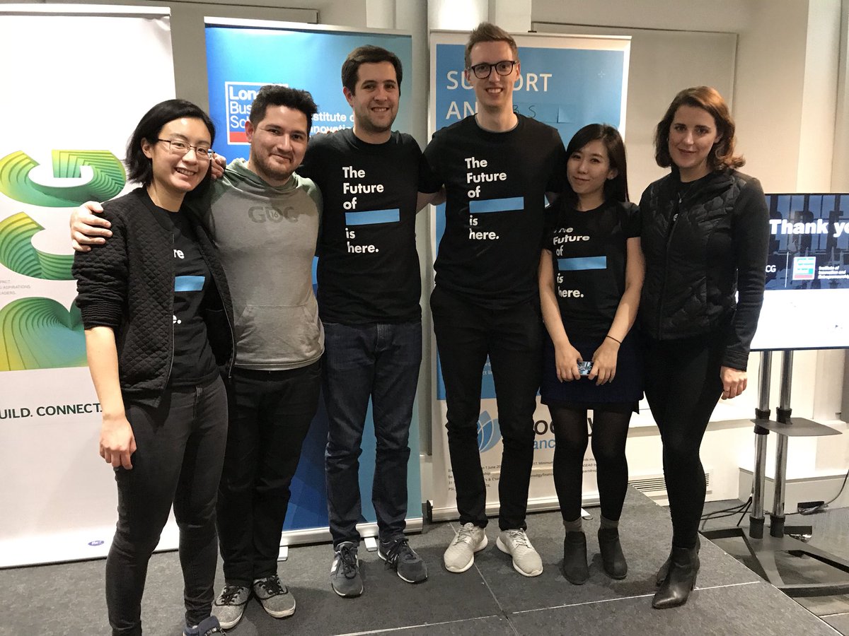 Enzo_LDPO's tweet photo. We did it! It was great working with this team to make Informal Lending better and easier! #hacklbs #whyilovelbs #hackathon #lbs #entrepreneur #dreamteam https://t.co/bb07nMJA3s