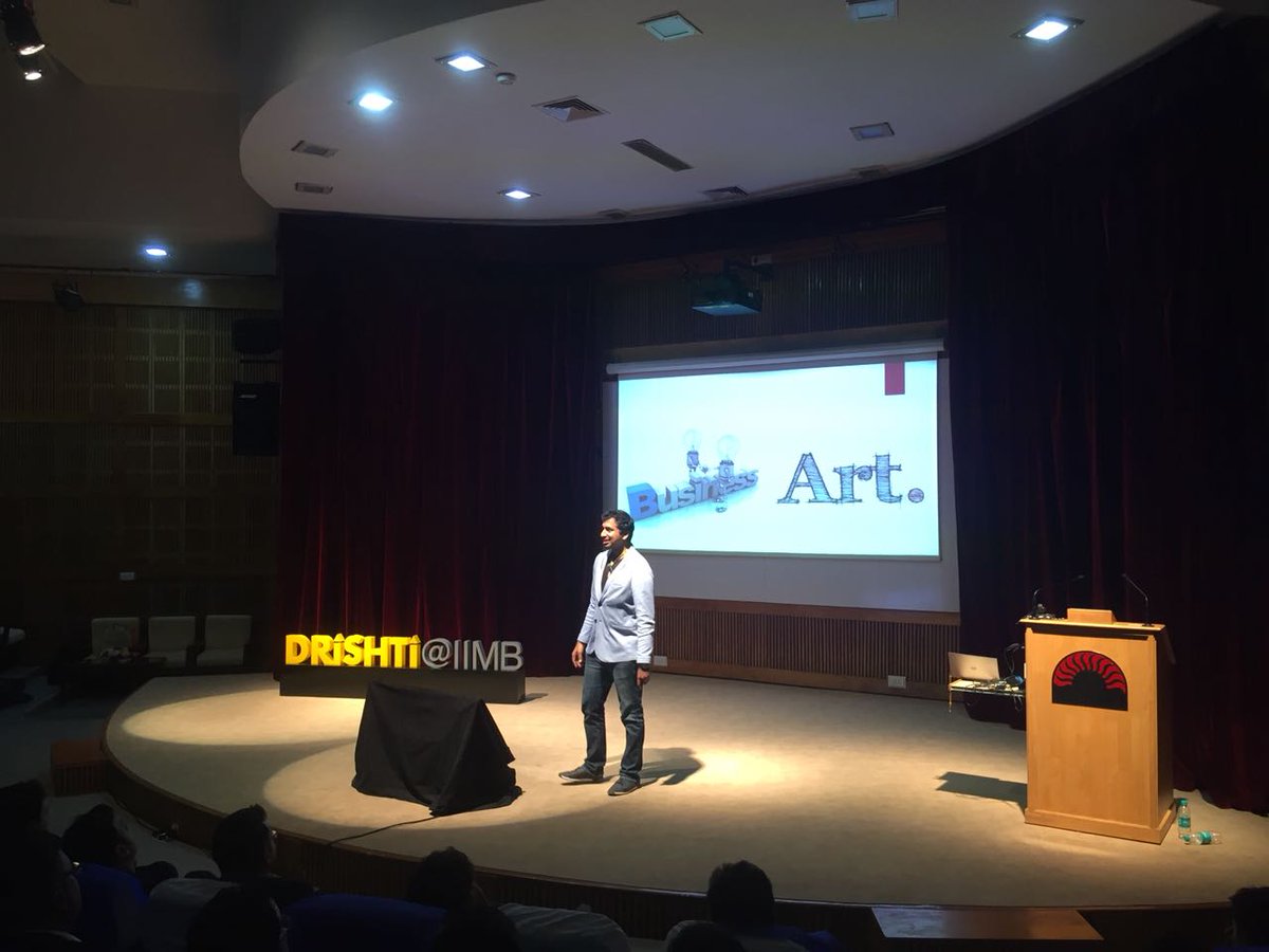 PGPEMIIMB's tweet photo. "Creativity is keeping the child inside you alive" - Picasso
This was one of the themes of TEDx Speaker, Design Thinker and Improve Artist Saveen Hegde today..
As usual he inspired the audience using his tools of Magic, Humor &amp; Zest!
#PGPEMDRISHTI2018 #pgpemiimb @saveenshegde https://t.co/QJzI3dkKfe
