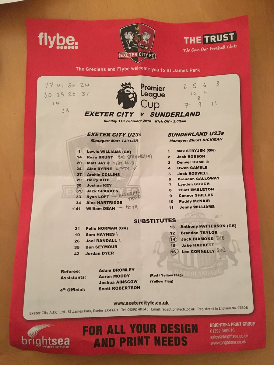 KitsOnHangers's tweet image. #Rodwell &amp;amp; #Galloway @SunderlandAFC U21 Team v. @OfficialECFC U21 At #StJamesPark today .... 2-0 to Exeter City ❤️@KitsOnCoaching @rebelsfan23 @tommywheeldonjr @LeonHapgood @JWheelo @PaulNagle3 @PaulDevine70 @THT1878 @Kipper_efc @tim_fahy195 @LuvEvertonForum