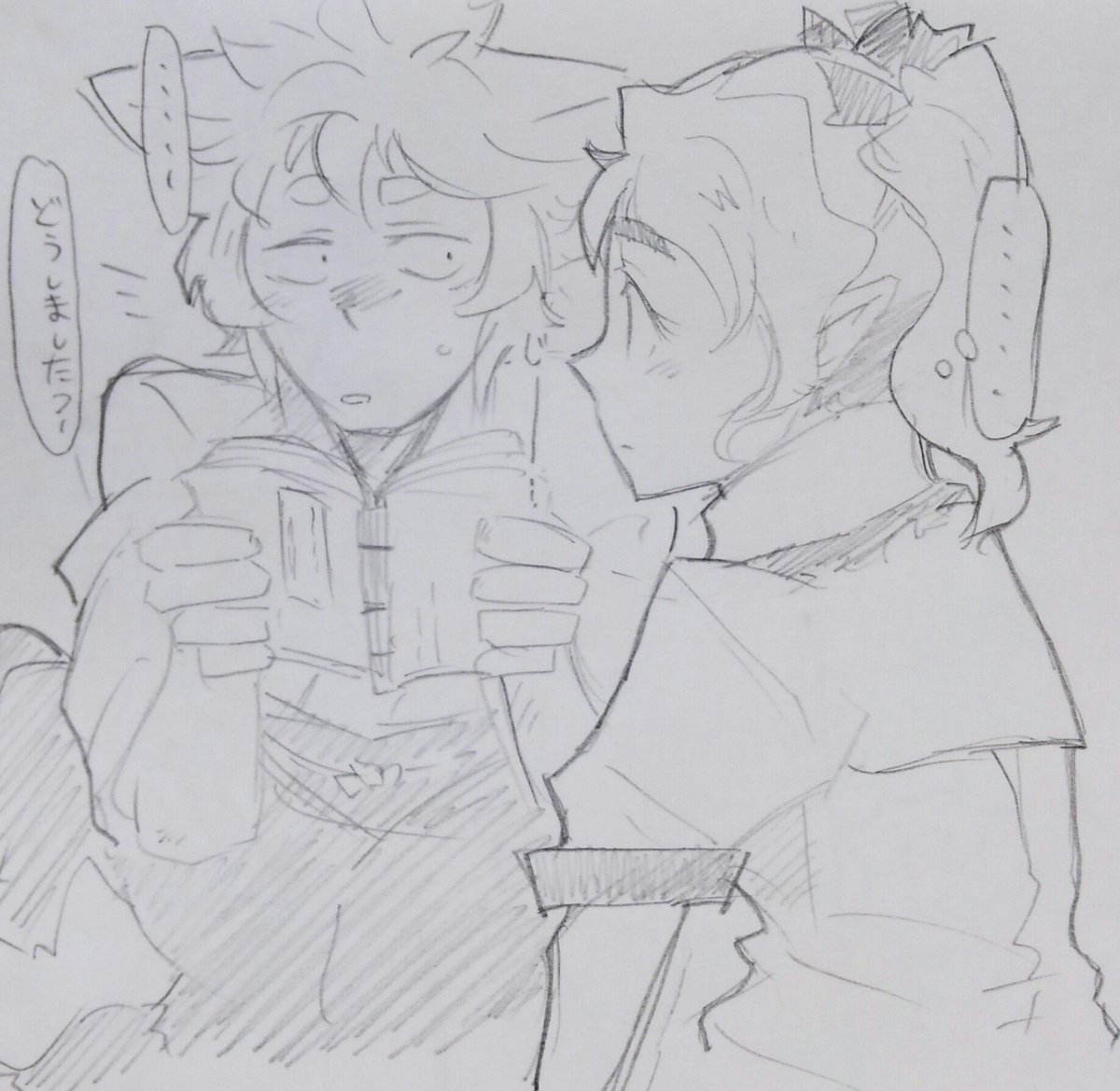 はたもみ落書き漫画モドキ。わんこの反応 https://t.co/8L15gnoPYU