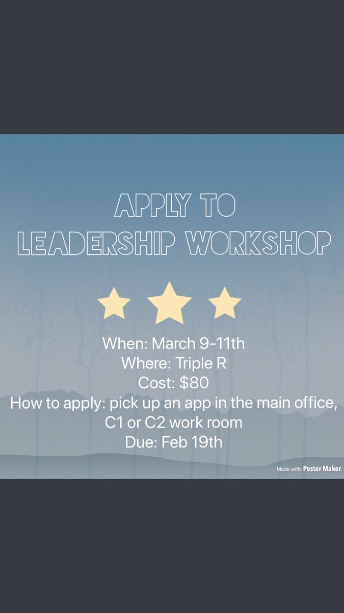 kellamClass2018's tweet image. APPLY TO WORSHOP!! It's hands down AWESOME!!!!