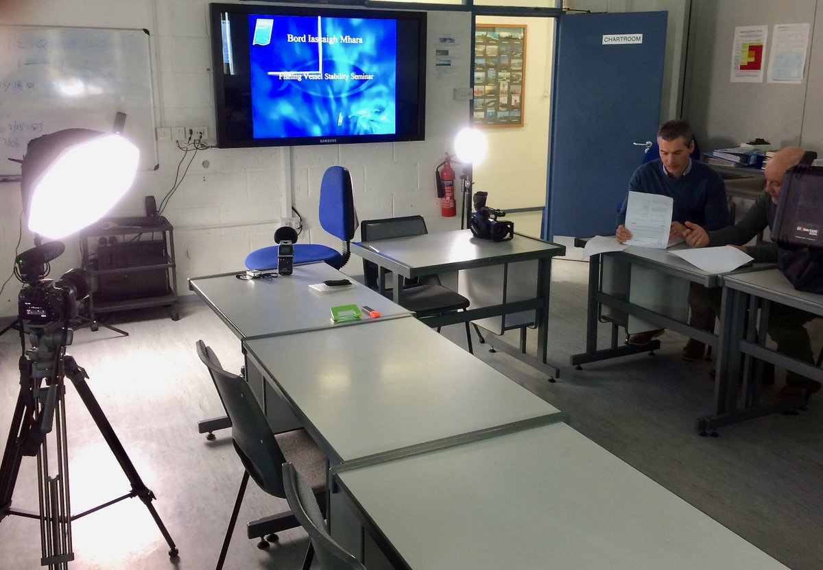 New project on fishing vessel safety at sea. Setting up for an interview in #Castletownbear #CountyCork #fishing #Fishermen