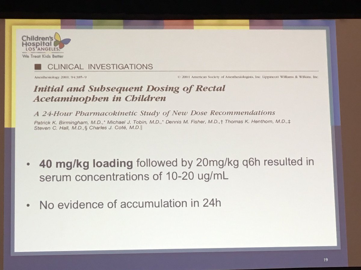 DrPatrickRoss's tweet photo. Where PR dosing of acetaminophen was studied. Great work by Dr Cotè who was at #PAF56 this year. Thanks  @RebeccaMargolis for bringing this up. https://t.co/ZYUJ7itHwj