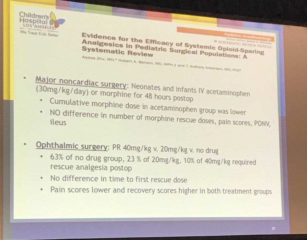 BrandenEngorn's tweet photo. @RebeccaMargolis presents nice article from @IARS_Journals on iv acetaminophen in Pediatric surgical patients #PAF56 #PedsAnes https://t.co/Y2xhZB1ATc