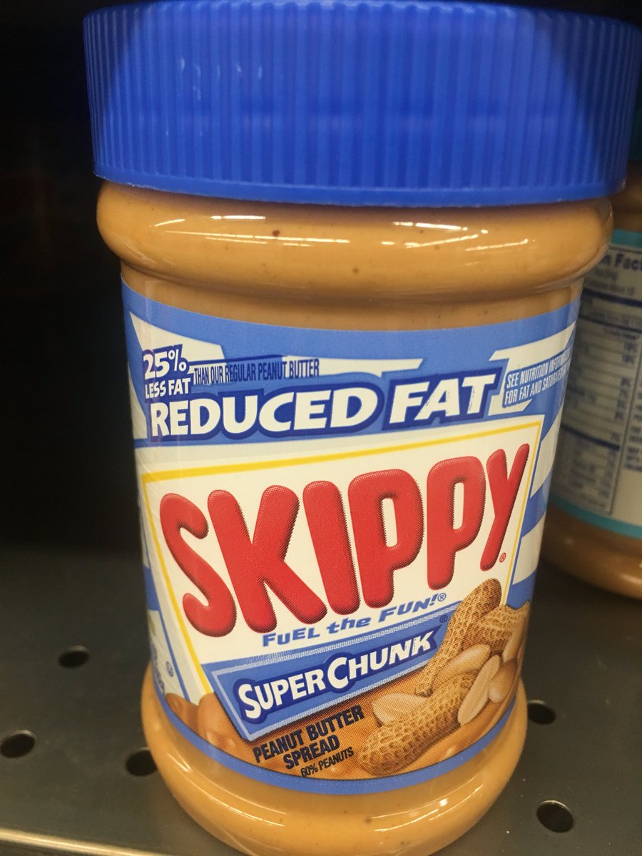 #SayWhat ? #ReducedFat but also #SuperChunk ? Am I going to get fat or not?! If not it can’t be good. <a href="/Skippy/">SKIPPY Peanut Butter</a> What is Extreme? A peanut?