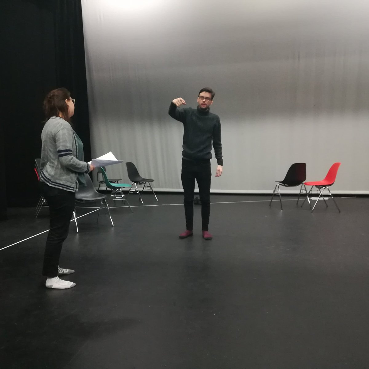 theclownfuneral's tweet photo. Back in rehearsals for the new show! https://t.co/V7r0QpEWRX