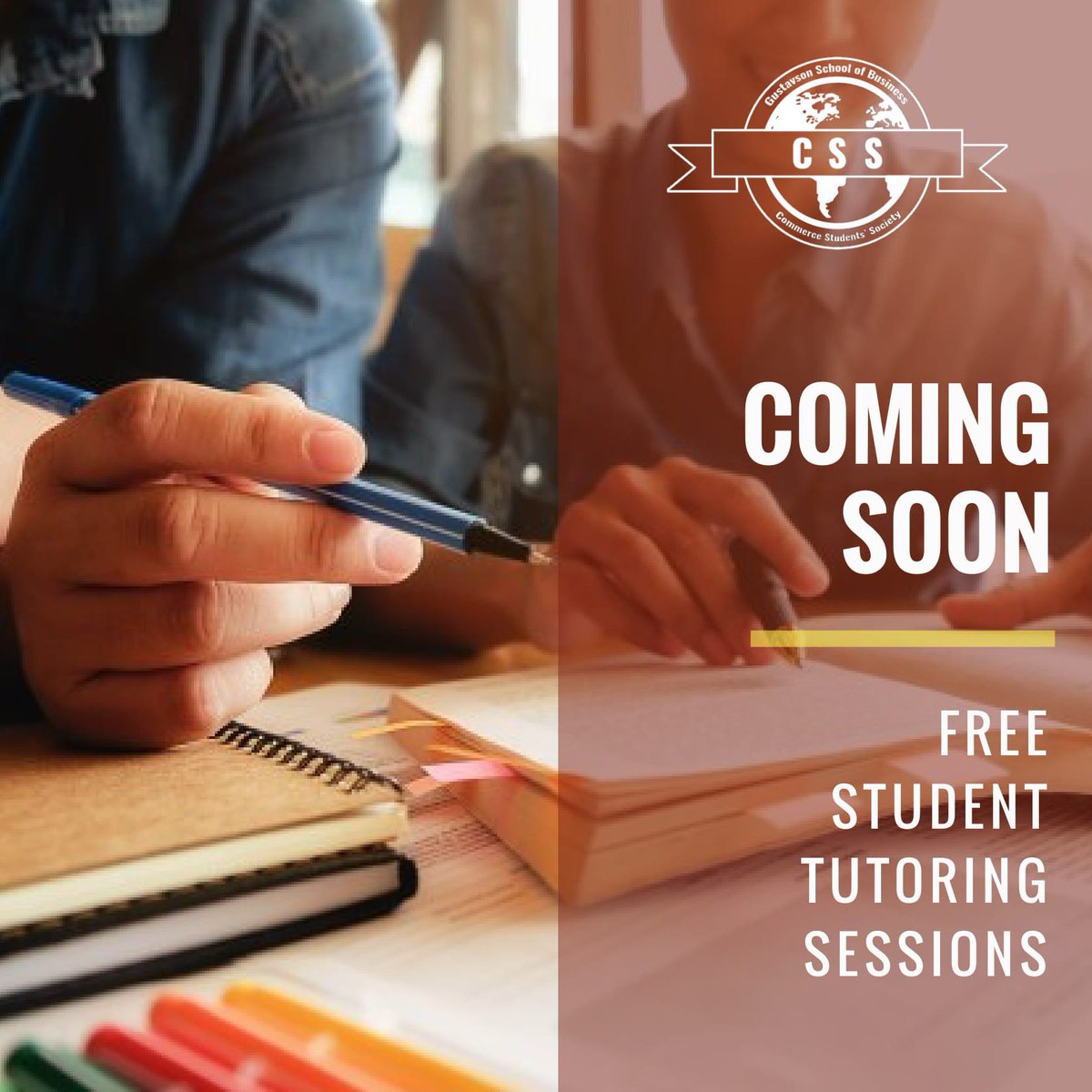 ⭐️ Calling all Third Years! Stressed about midterms? Need some help? Want free coffee? Come on out to the tutoring sessions this week (rooms TBA) for some great midterm prep!
PS: Rooms and courses will be posted on our Facebook page early this week!