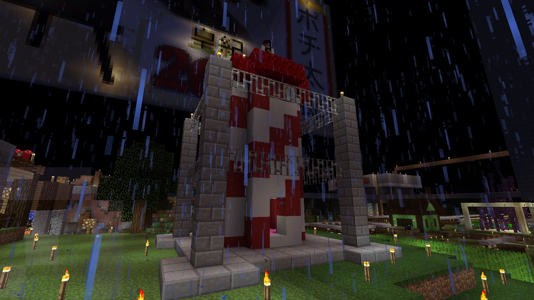 彼岸花 ねこ像 税金を下げろ連合 マイクラ Minecraft マインクラフト ゆかりさんとこの鯖 Mirainoitsuzai 今週のゆかりさん 1 発射台 ここよりゆかりさんは宇宙に発った しかし太陽に翼を焼かれ地に落とされるが無事着水 ちっ 2 3 それを記念して