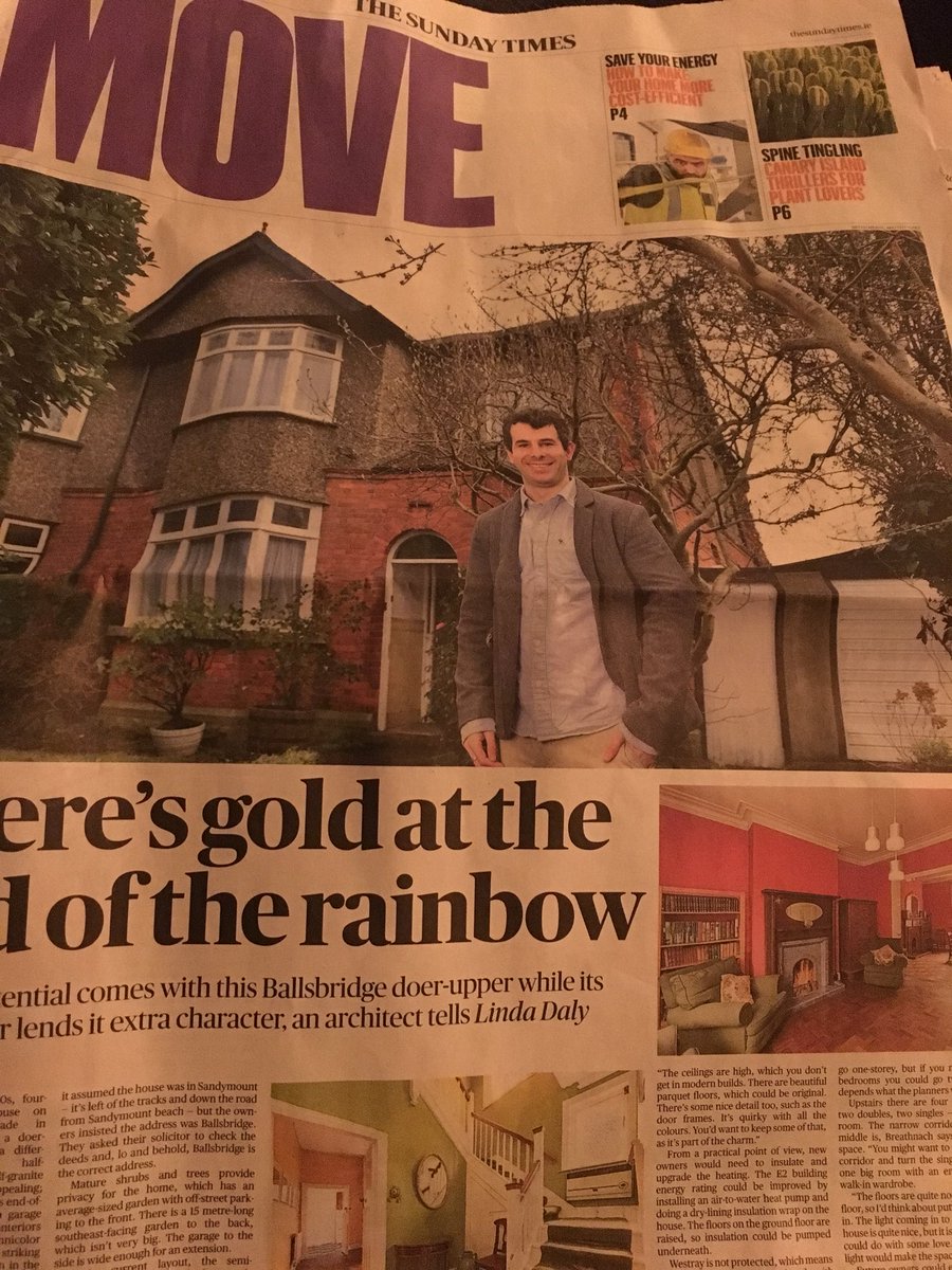 Well done <a href="/darabreathnach/">Darragh Breathnach</a> on the cover of the Move section <a href="/SunTimesIreland/">LGB Matters</a> #architecture #Ireland #risingstar