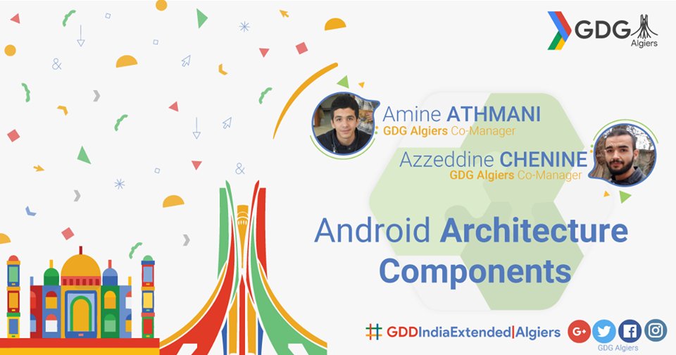 GDG_Algiers's tweet image. #Android #ArchitectureComponents #MVVM #GDDIndia #GDDIndiaExtended #Algiers #GDGAlgiers #GDG #Google