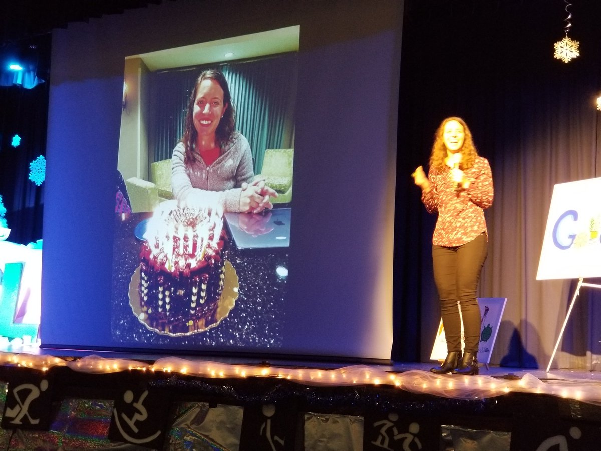 apsitnatasha's tweet photo. Last keynote by birthday girl, @MsVenturino !! #welcometomytable #edtechteam #SouthernSummit #southern18 https://t.co/CfX0wuEJ6W