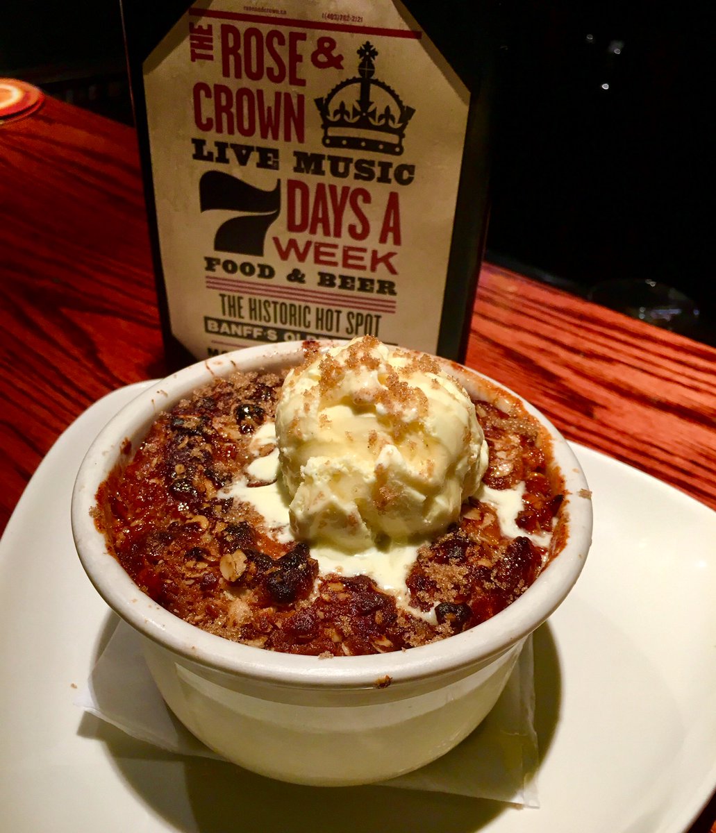 If you have a sweet tooth or not you are going to want to try our apple crisp with ice cream {baked apples/cinnamon/brown sugar/honey oat/vanilla ice cream} Did you know that all of our desserts are made in house? YUM!