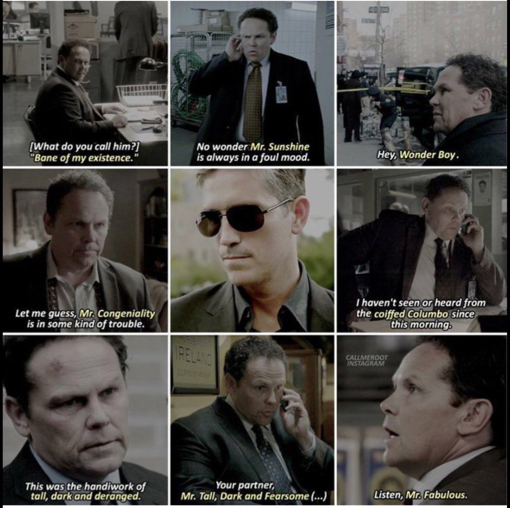 JohnReese09's tweet photo. Some nicknames 😘 #JimCaviezel #JohnReese #KevinChapman #LionelFusco #PersonOfInterest #POI https://t.co/yXRsFVVCR0