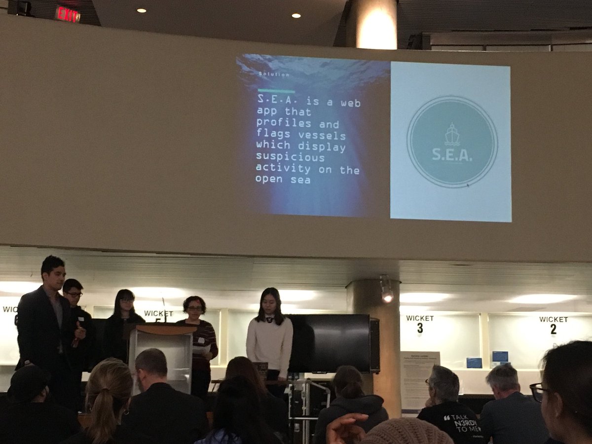 loriTkong's tweet image. Judging panel readies for participant demos @fishackathon Toronto! _______________________________________
Our waters, our planet!
Enforcement | Marketplace | Sustainability
#Fishackathon #HackerNest #Codeforfish