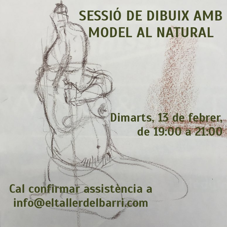 emmapumarola's tweet image. Aquest dimarts, a #ElTallerDelBarri (Girona), sessió de #dibuix amb #model. Es prega confirmació per e-mail. 
#taller #art #girona