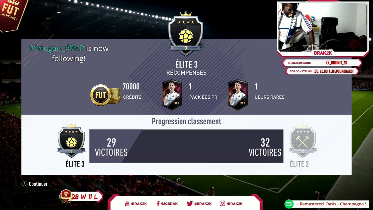 brak2K's tweet photo. QUI L'EÛT CRU !
JE VOUS L'AVAIS GARANTI !
UNE CHIPO DANS L'ÉLITE !
DEVANT 5000 Viewers 😍🚀
DEVANT MES FIDÈLES CHIPOS <3 <3
ET DEVANT TOUS LES POTOS DE FIFA ! <3 <3
#ELITEROAD
#UNBRAKOUENEMOI https://t.co/0EOuvYkulX