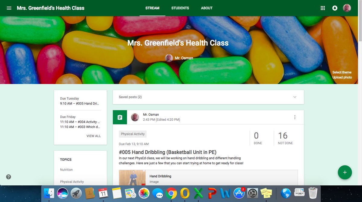 Running with this Google Classroom experiment...very interested to see where this journey will go!