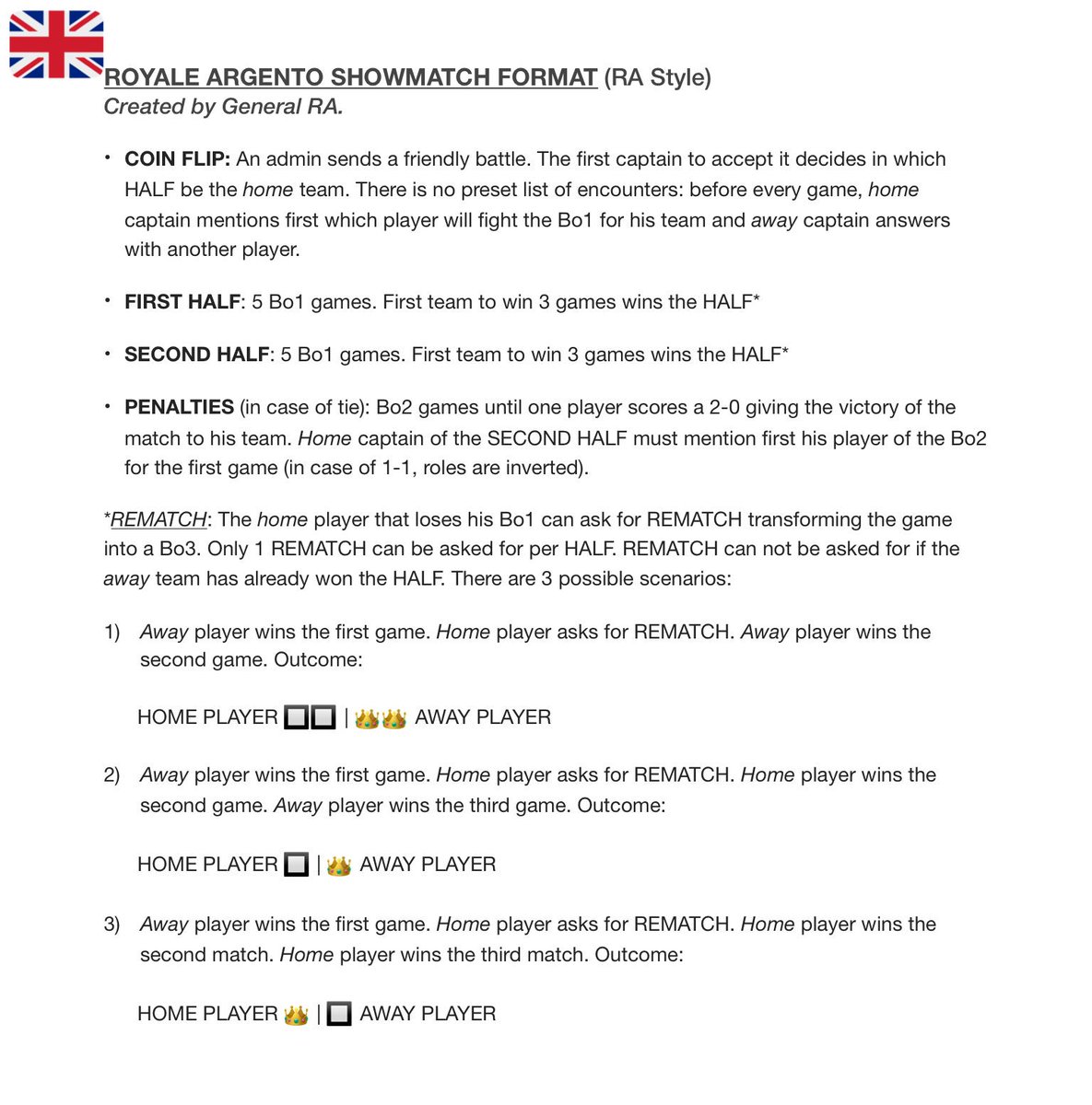 🇪🇸Les presentamos el Formato RA que se utilizará en el RA-ALL STAR de hoy en lo de @KojisanYT. ¿Qué opinan? 

🇬🇧We present you the RA Format which will be used in today's RA ALL-STAR at @KojisanYT. ¿Any thoughts?