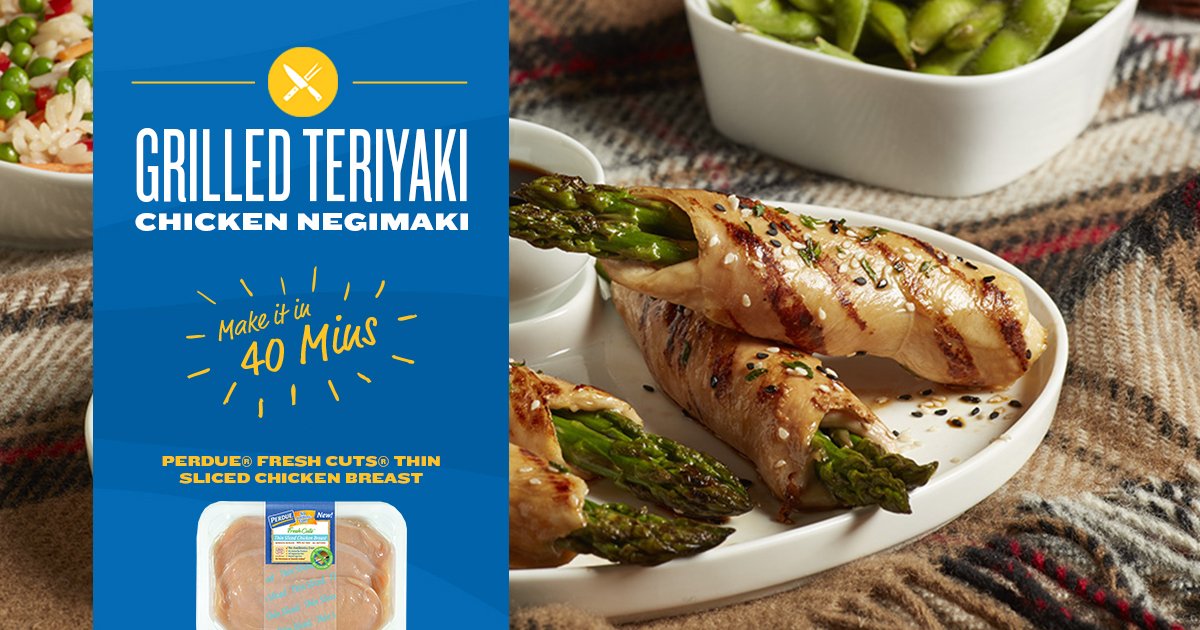 keelp1's tweet photo. This grilled teriyaki @PerdueChicken negimaki recipe makes for the perfect healthy dish at only 170 calories! #Promotion #PerdueCrew - https://t.co/Qpybi7xrZe https://t.co/zye18ifroF
