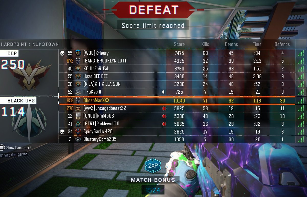 MarkDavid_13's tweet photo. Once I score 10k and over automatic defeat.๐๐คฃ
@NETDUMA @Xbox @Treyarch @Activision @CallofDuty @DumaOS #XboxOne #netduma #treyarch #jamaicangamer #bo3 #blop3 https://t.co/B4KNo3aoNA