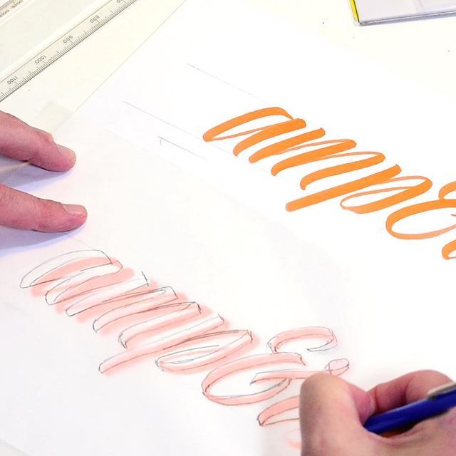 This week on the blog (typism.com.au) we are featuring Wayne Thompson (<a href="/wayneatf/">Wayne Thompson</a>) who shares his process for refining brush lettering as part of the Typism Skills Summit. ⠀
⠀
He uses an unusual tool to refine his brush lettering: baking paper… ift.tt/2CegiMN