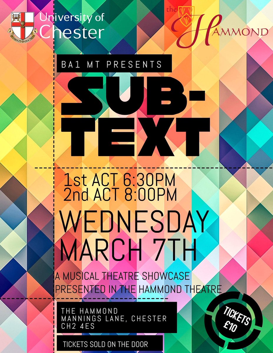 SubtextShowcase's tweet image. Come and see our show! @TheHammond1