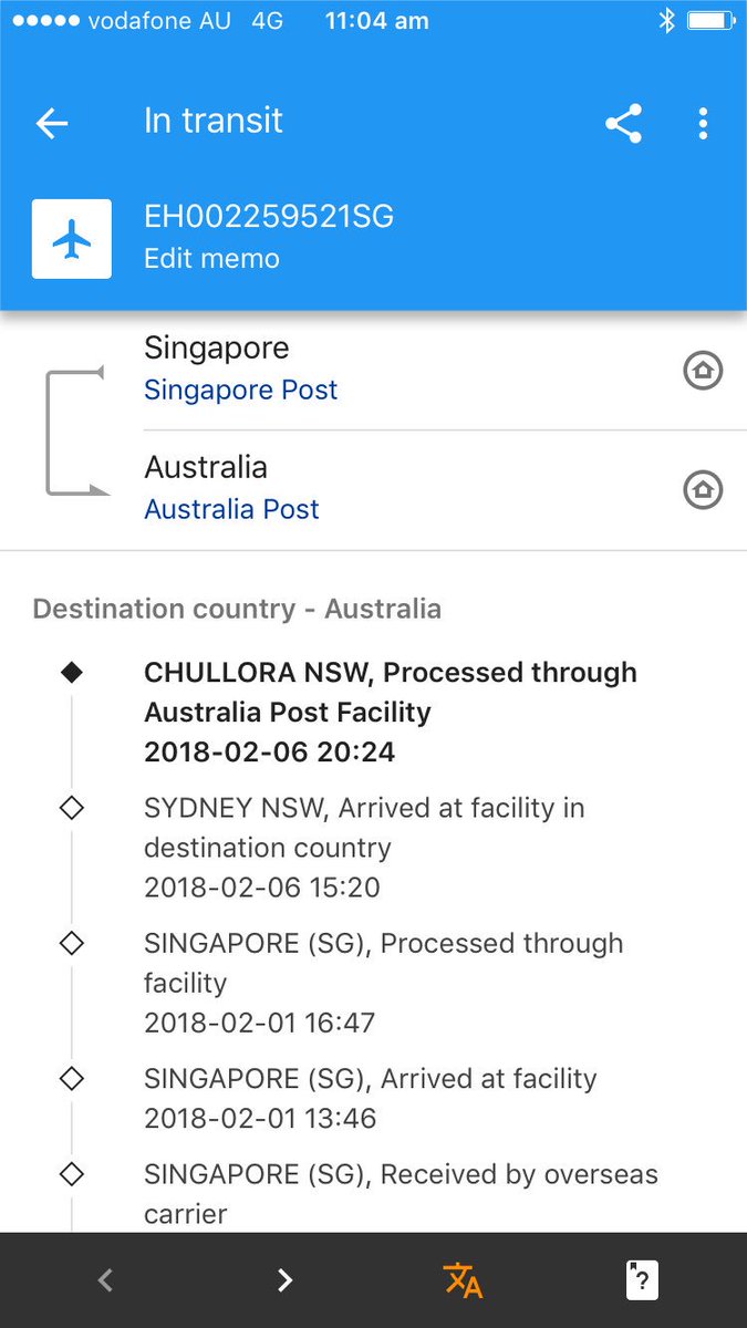 Hey <a href="/auspost/">Australia Post</a> how about you deliver my package?? A week of siting in the sort center is a bit shit don't you think??