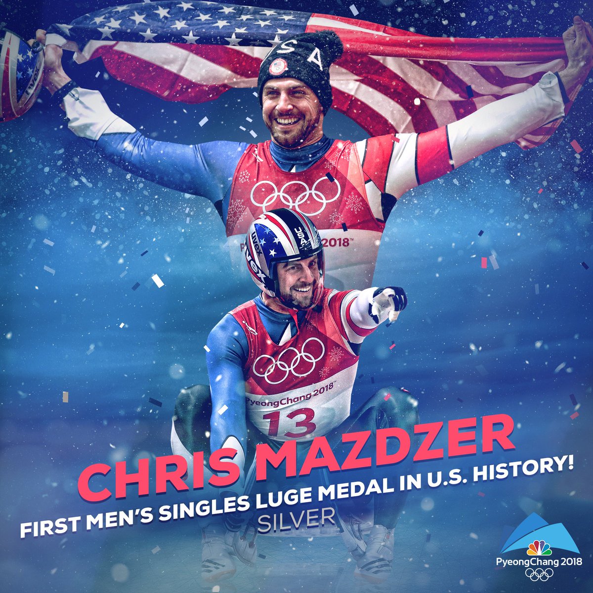 By 3D printing in winter Olympics these men's won the singles.