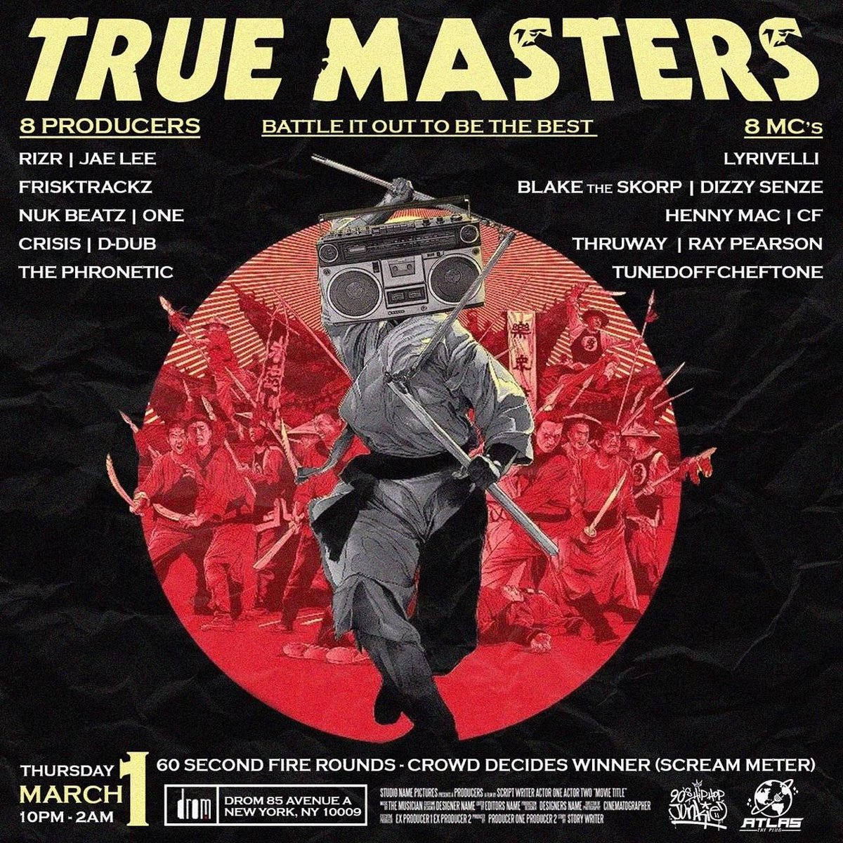 MEM10237's tweet photo. LIVE PERFORMANCES MARCH 1 AT #DROM FEAT @thruway AND OTHER ARTIST!!!! #HIPHOP #MUSIC #NYC #TRUEMASTERS https://t.co/8PvZdTmmcv