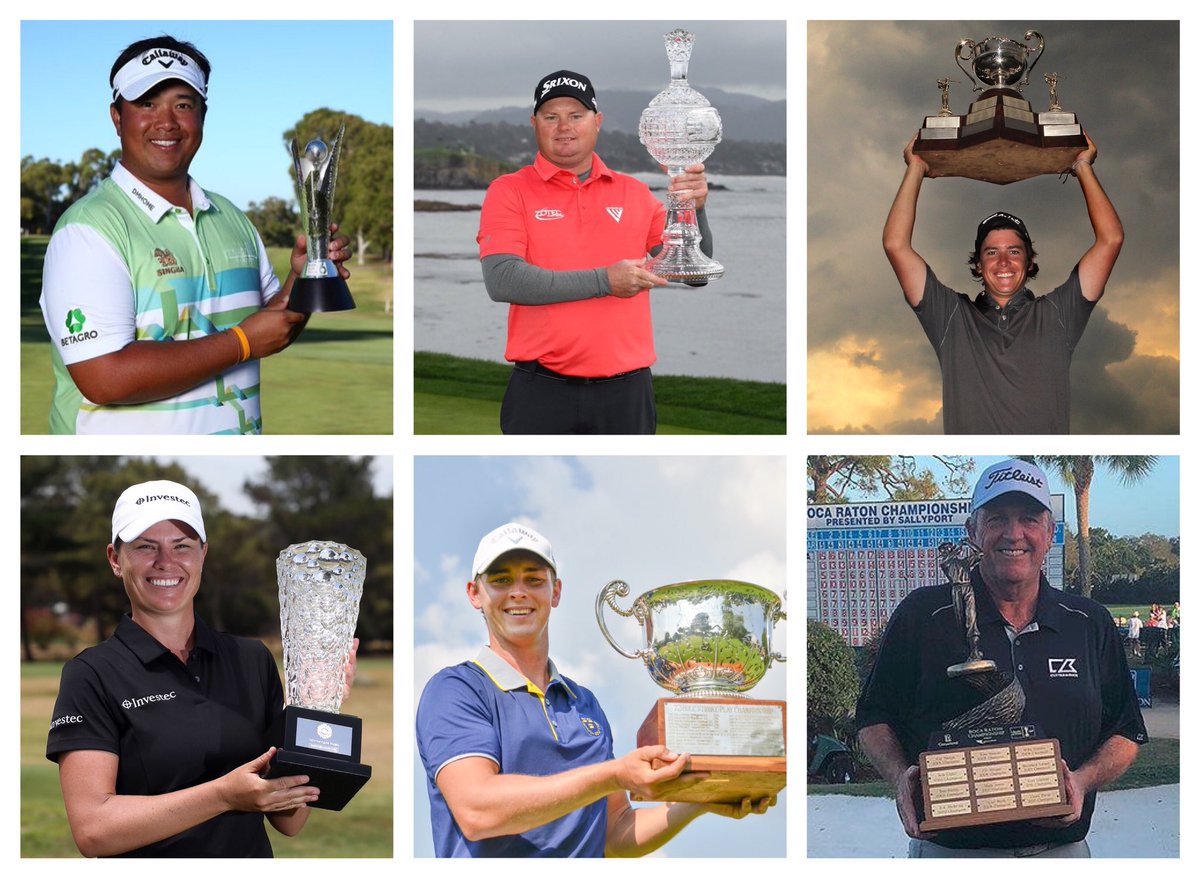 WEEKEND WINNERS 🏆
🇹🇭K Aphibarnrat (Perth M/play)
🇺🇸Ted Potter (Pebble Beach)
🇨🇱Matias Calderon (SA PGA)
🇿🇦Lee-Anne Pace (Cpt Open)
🇸🇪Oliver Gillberg (SA Strokeplay)
🇺🇸M Calcavecchia (Champs Tour)