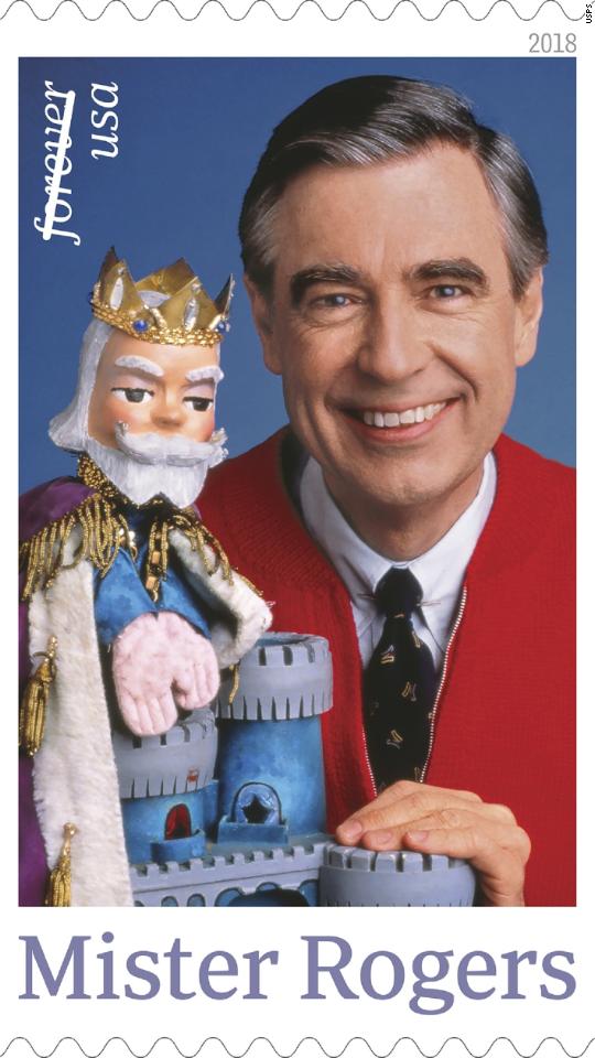 CNN's tweet image. Mister Rogers will soon live in every neighborhood across America, thanks to a stamp issued by the United States Postal Service cnn.it/2nZB1Pv