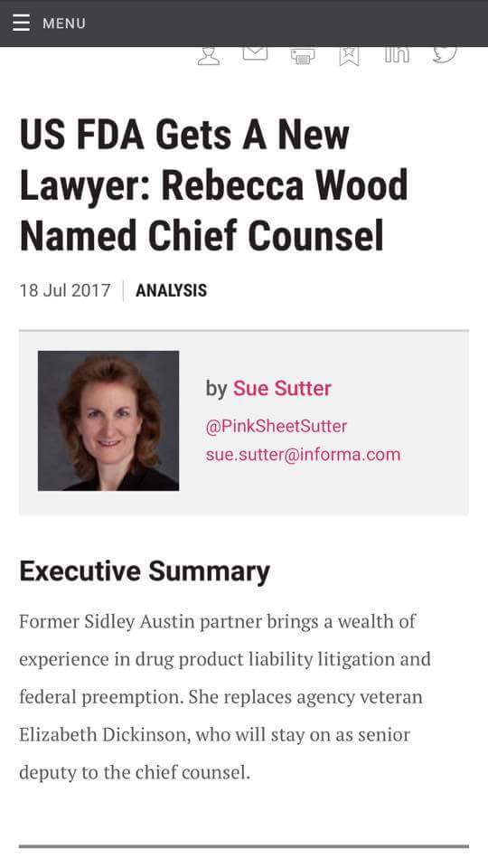 jlfischer's tweet image. @SenateMajLdr @RandPaul @RepThomasMassie 

Head FDA Attorney also listed as Bayers head attorney!!! How is this not a major conflict of interest? Who will hold the #FDA accountable? #Essure #FDAfailedus #MedicalDeviceSafetyAct
#HR2164