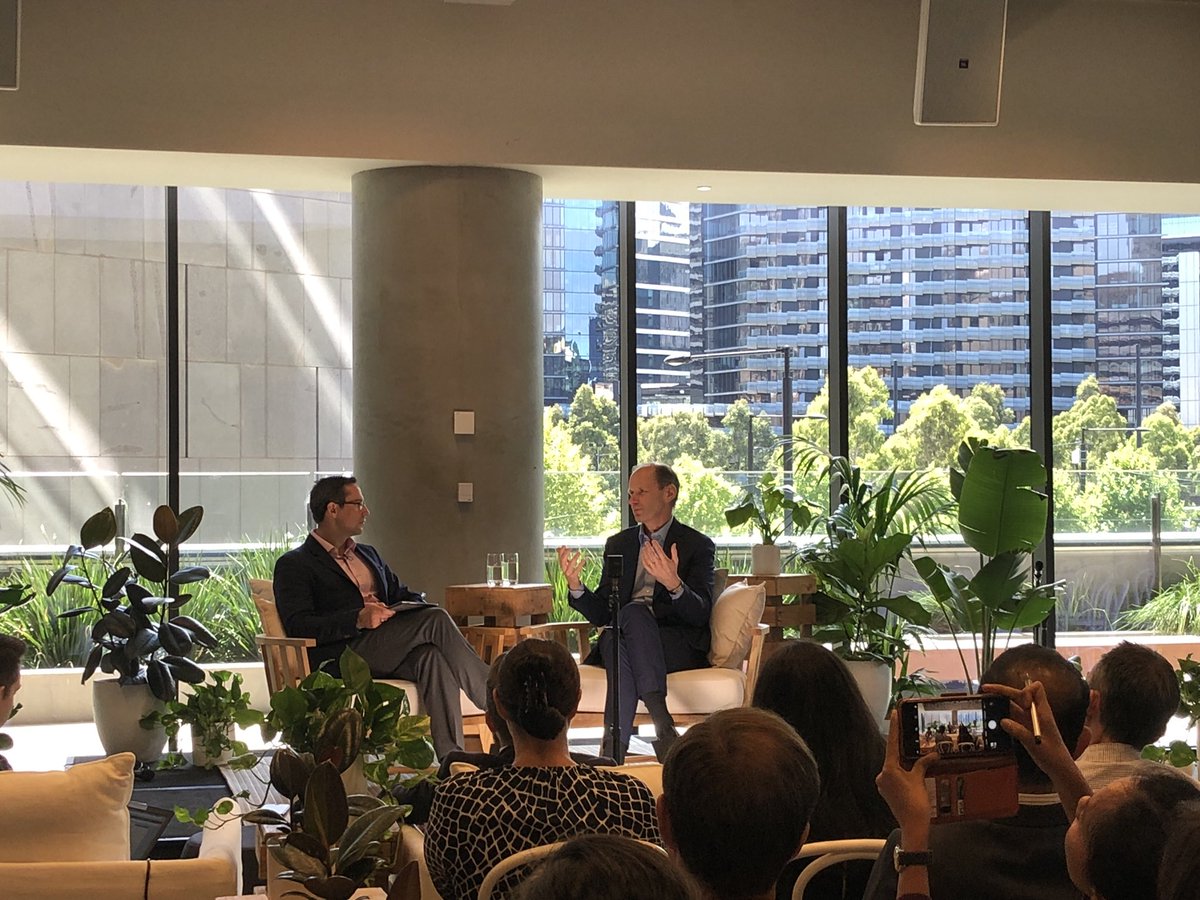 ANZ CEO @ElliottShayne tells <a href="/facebook/">Facebook</a> head of influencer <a href="/craigmmullaney/">Craig Mullaney</a> that CEOs have to be on social if they want to understand their customer base and community