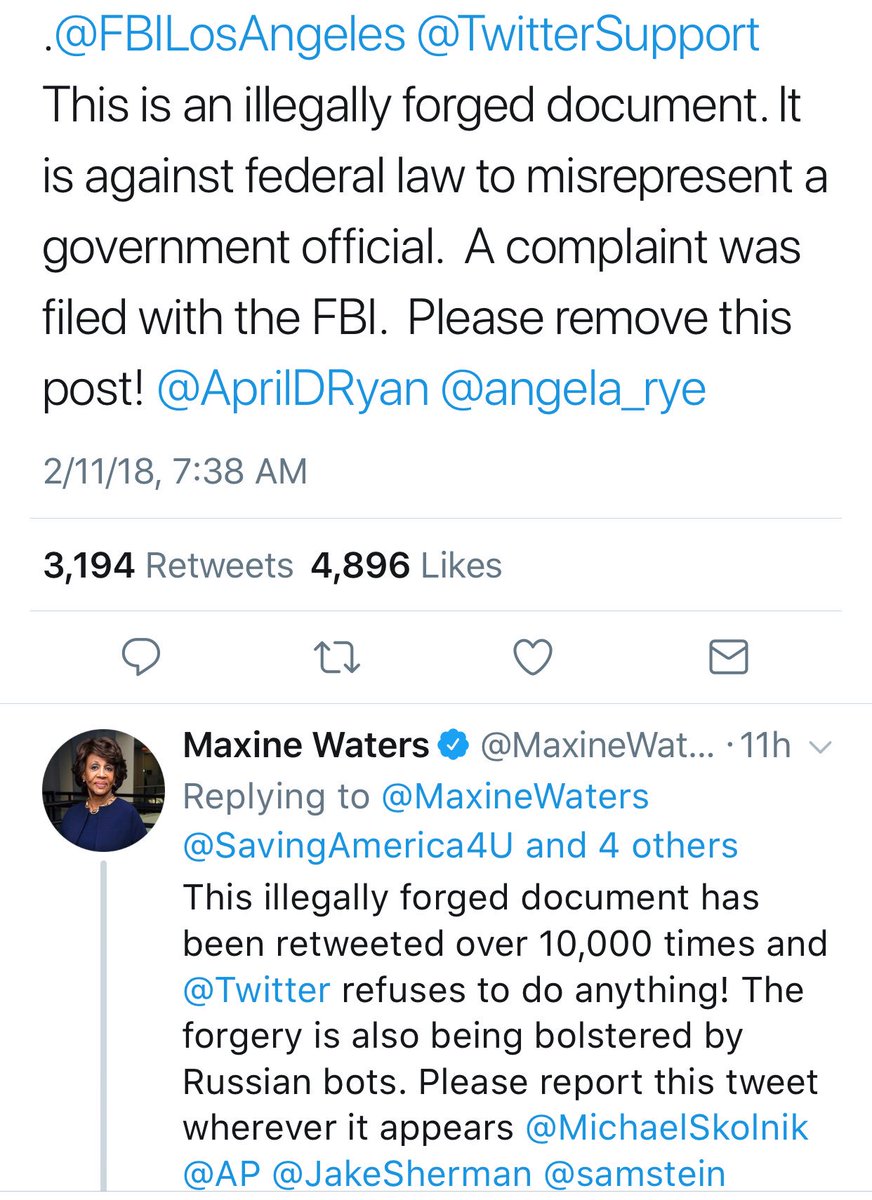 w_terrence's tweet image. Mad Maxine Waters is working hard to get this letter removed from twitter. She is mad it got over 10k Retweets so let’s help her out by giving this 100k retweets 😂 if it’s fake why are you stressing it?