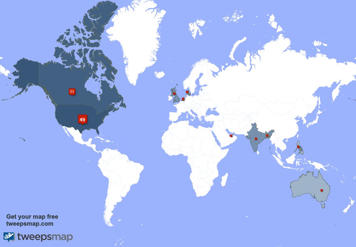 BETMBurnaby's tweet photo. My followers live in 10 countries: USA(47%), Canada(32%)... https://t.co/R22o8kADjx Get your free map! https://t.co/Z6O3Slq2Ug