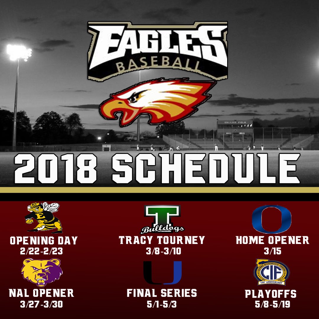 WVEagleBaseball's tweet photo. It is (almost) baseball season! The official schedule has been released. Highlights include the home opener in March, a roadtrip to Central California, and much more. Check out the full details here ⚾⬇️🦅 https://t.co/Yhhu3bvHjr https://t.co/Ng1CYUHF4P